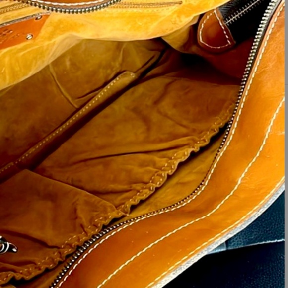 Patricia Nash 🎁Vintage Map Print Brown Leather Tote Shoulder Bag🎁 - Picture 8 of 11